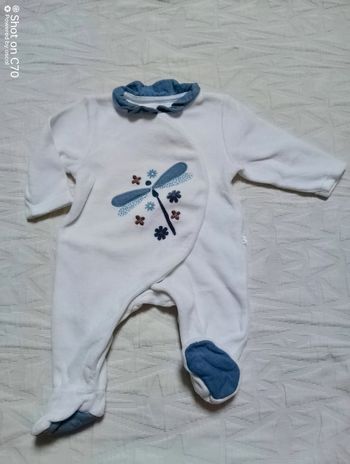 Obaibi pyjama velours libellule 0 mois