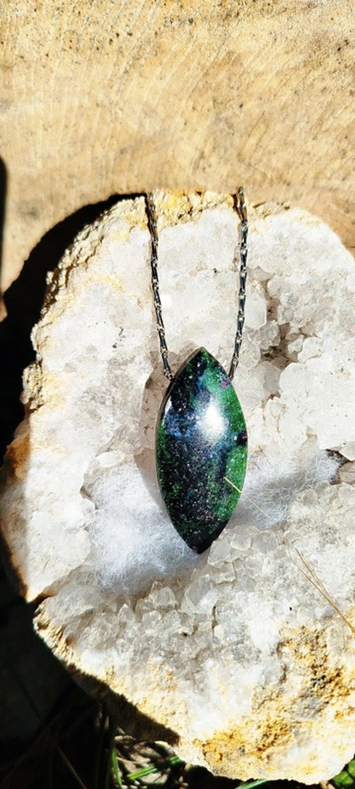 Collier Mythique en Rubis Zoïsite 💫 Harmonie des Forces Sacrées - photo numéro 4