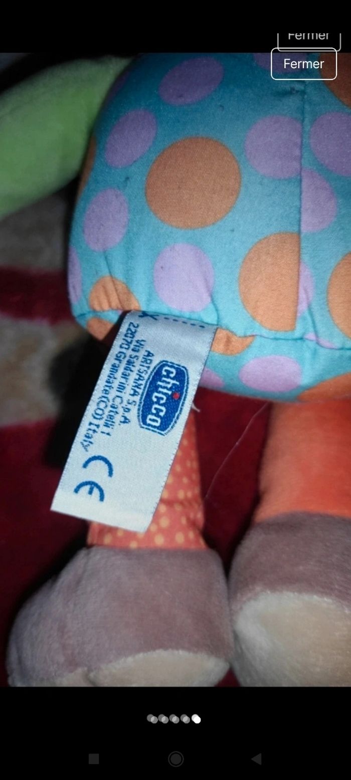 Très belle peluche doudou Chicco p4 - photo numéro 3