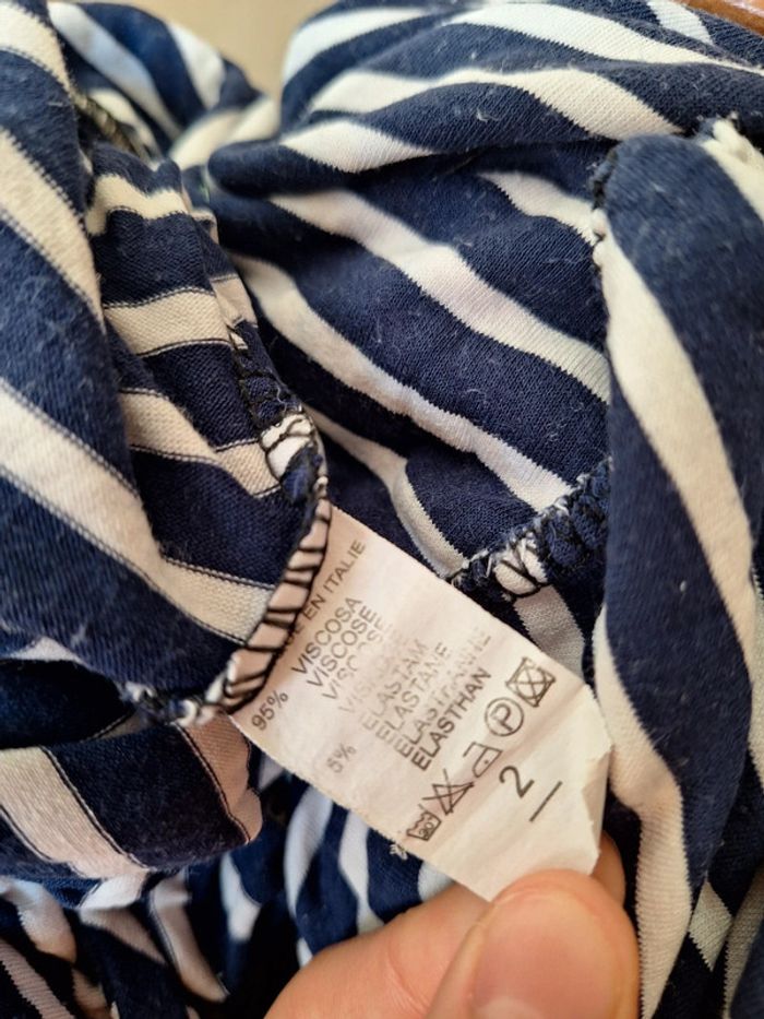 Robe marinière bleu et blanche femme S - photo numéro 4