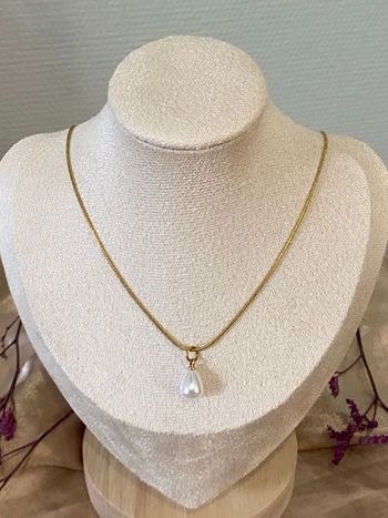 Collier perle en acier inoxydable 