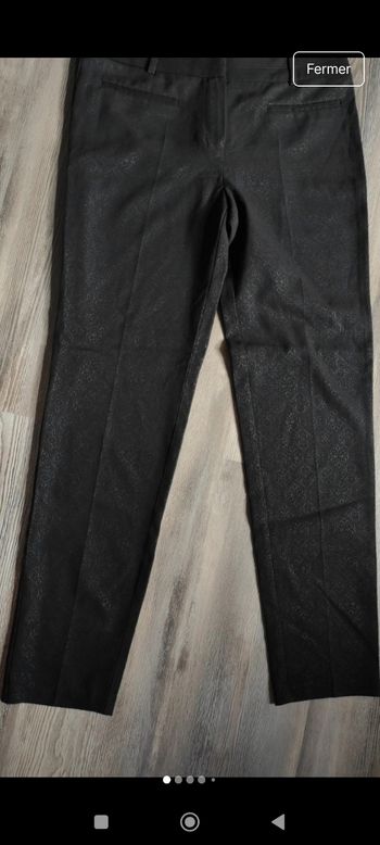 Pantalon noir avec motifs Camaïeu femme comme Neuf taille 38