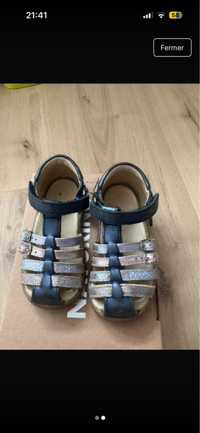 Sandales shoo pom bleu marine - photo numéro 1