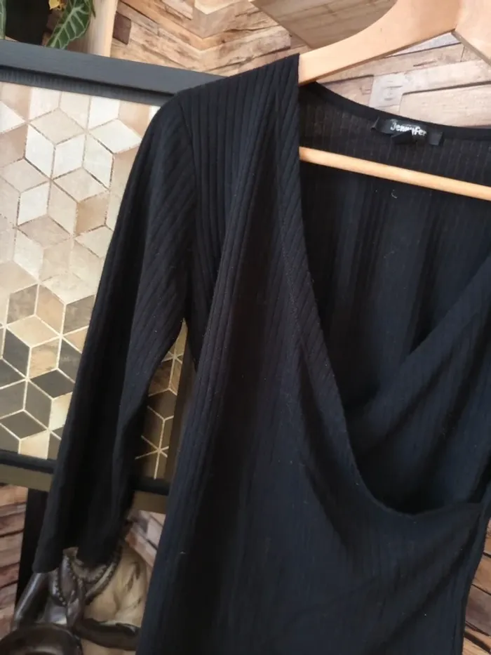 Blouse manche 3/4 noir Jennyfer - photo numéro 2