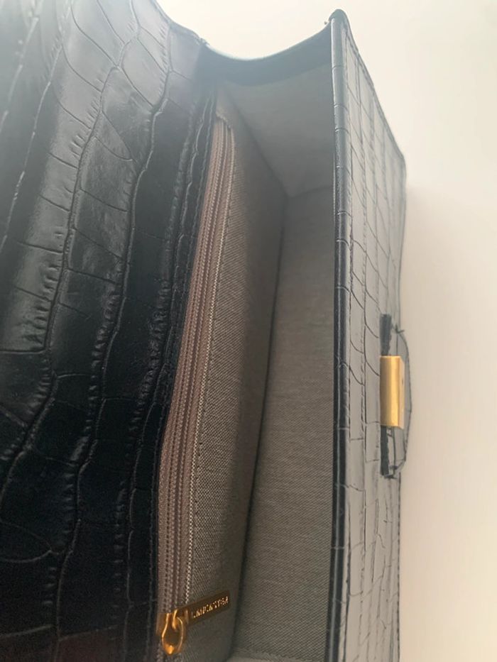 Sac bandoulière modèle Exo Ily en cuir Lancaster croco - photo numéro 3