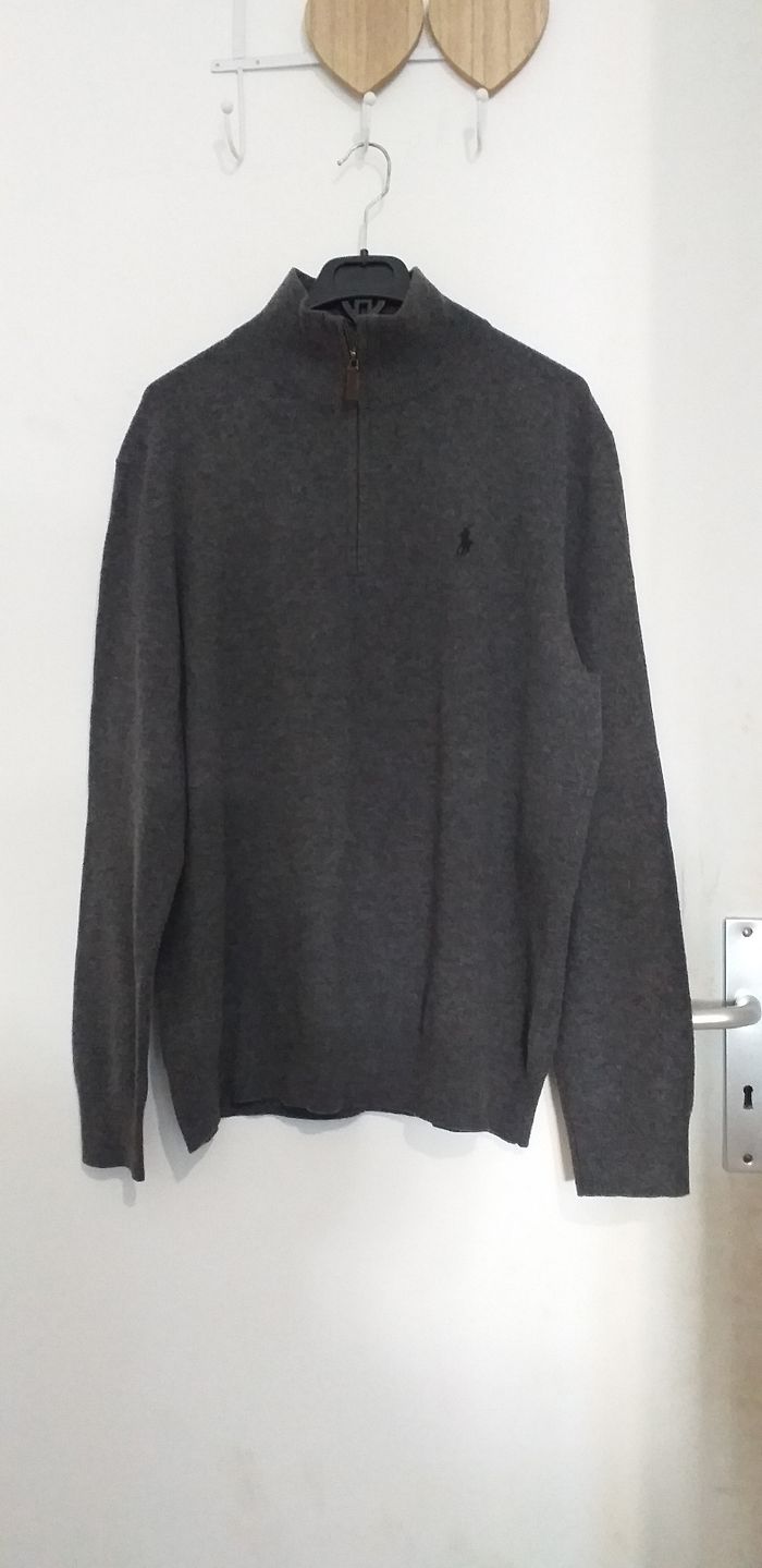 Pull homme Polo Ralph Lauren gris taille L - photo numéro 2