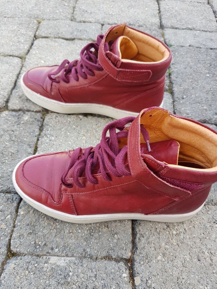 Baskets montantes rouges Palladium T38 - photo numéro 6