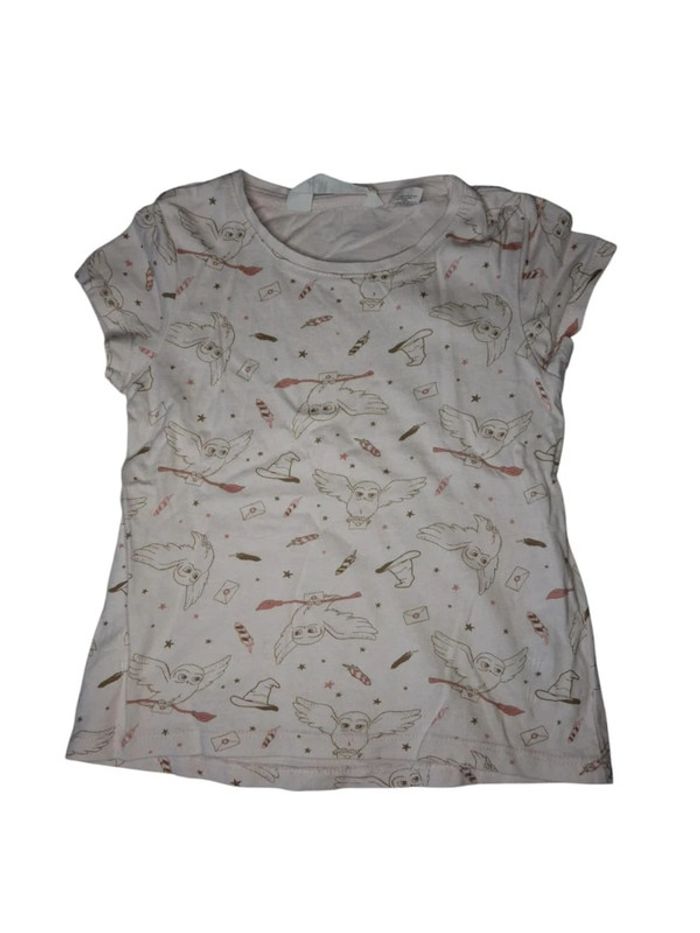 Tee shirt h&m rose pâle harry potter chouette hedwige