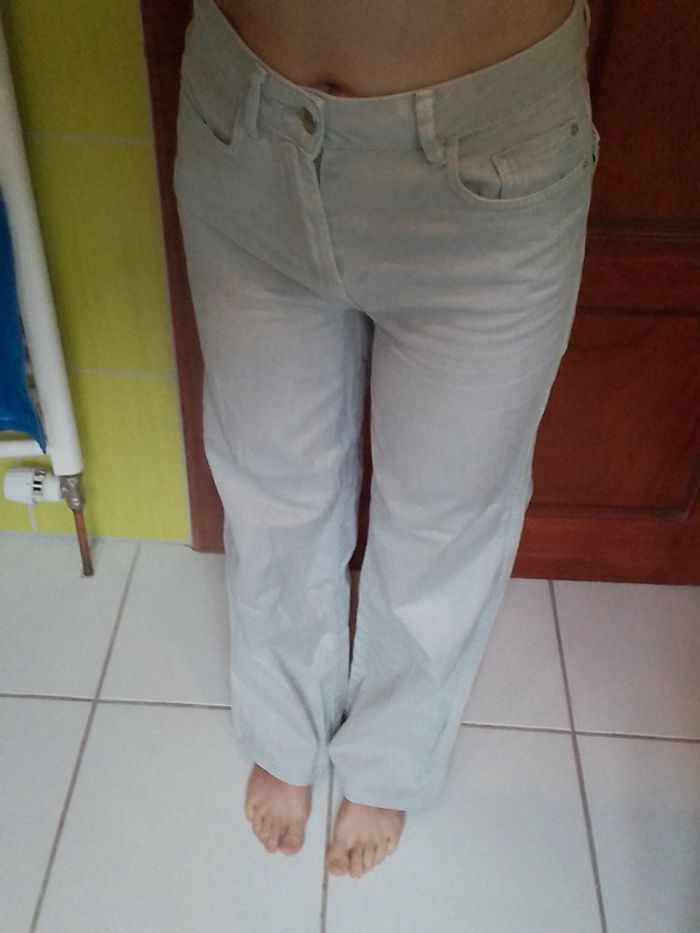 Pantalon à jambe large femme vert d'eau Pimkie - photo numéro 5