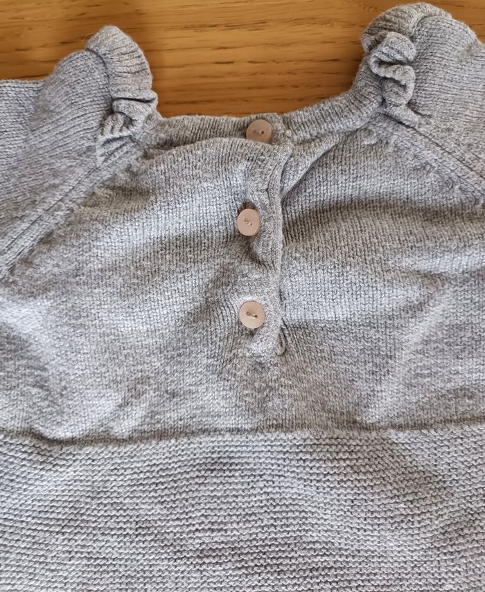Pull Sergent Major coton motif chat gris 24 mois 86 cm fille - photo numéro 6
