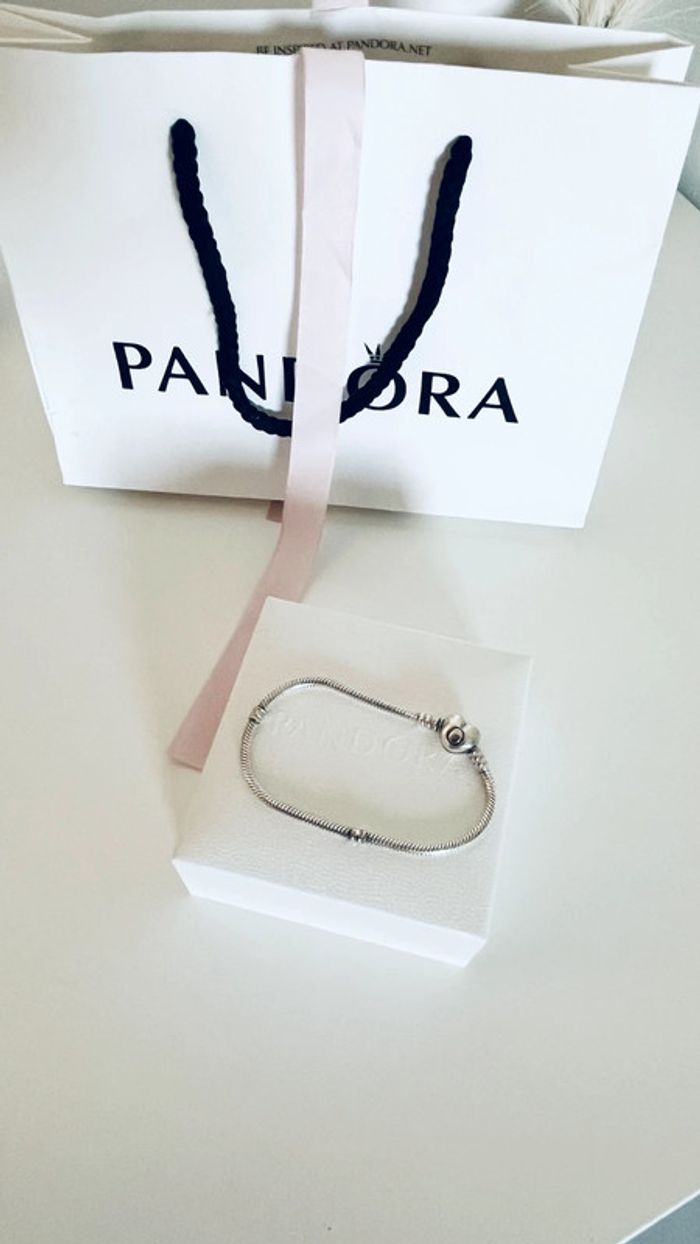 Bracelet Maille Serpent Fermoir Cœur Pandora Moments - photo numéro 11
