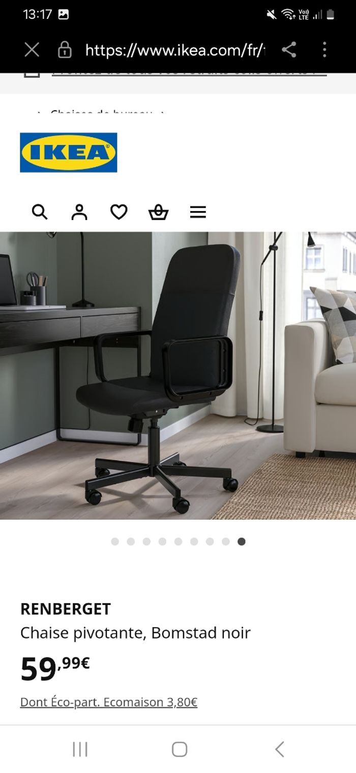 Chaise de bureau Ikea - photo numéro 2