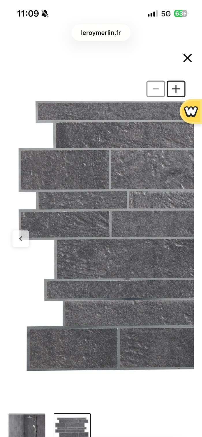 🖤 Mosaïque Vestige - Grès Cérame Effet Pierre Noir (30 x 30 cm) - photo numéro 4