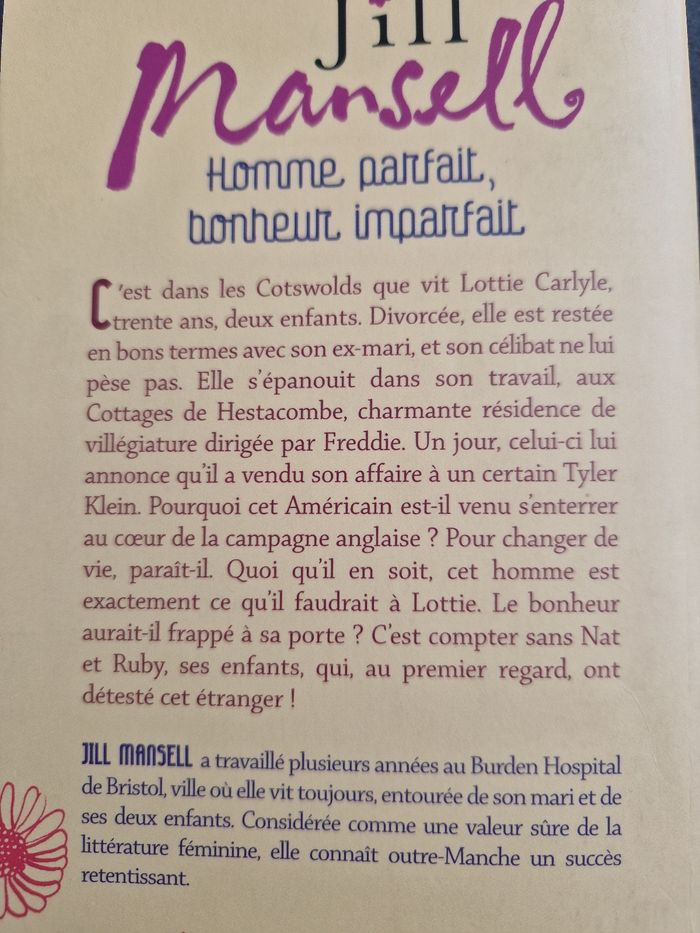 Roman homme parfait , bonheur imparfait - photo numéro 2