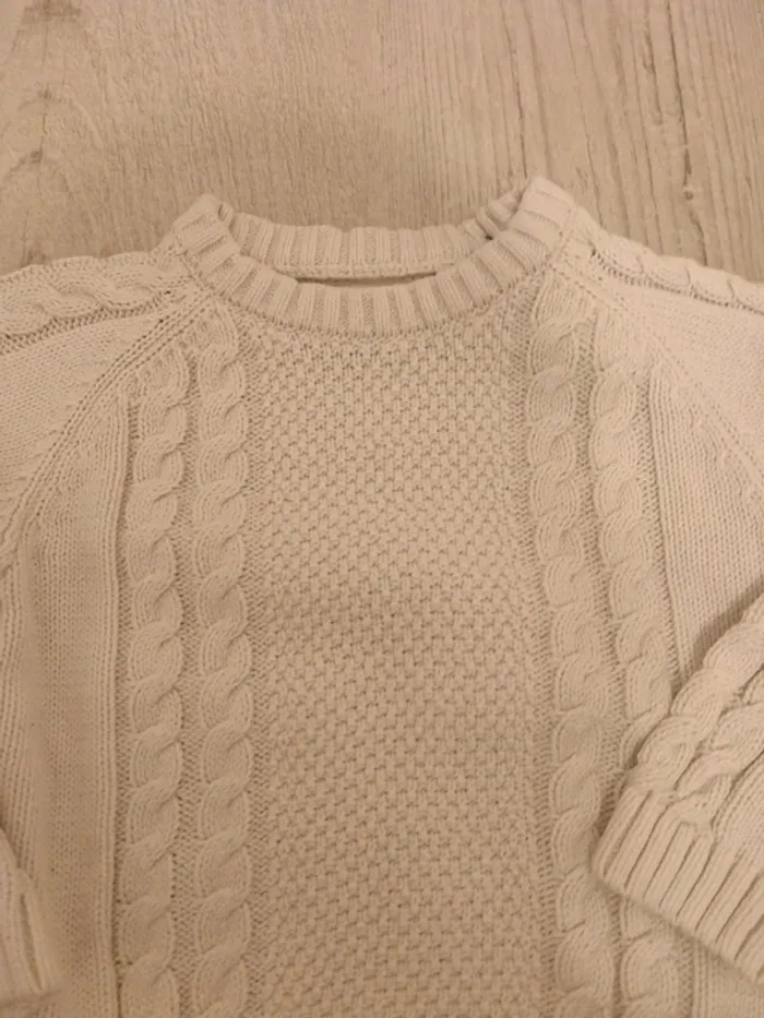 Pull tricot beige 86cm - photo numéro 2