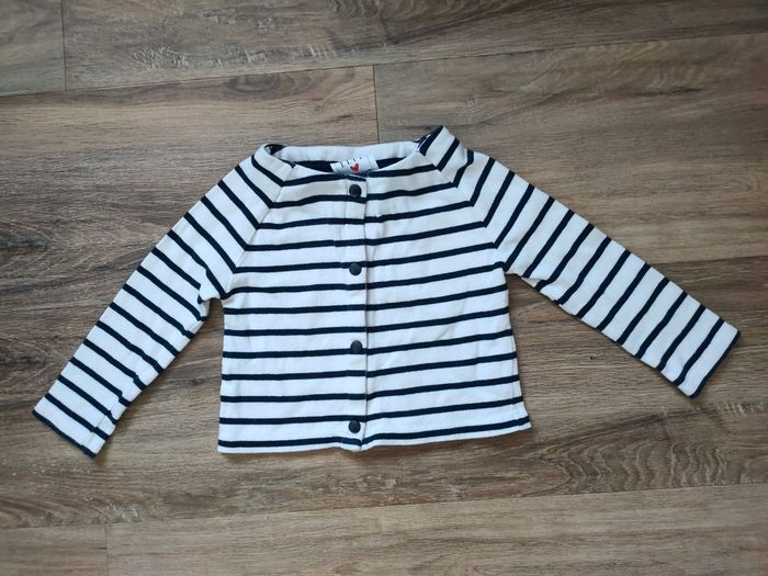 Ensemble marinière et legging bleu marine 24 mois - photo numéro 2