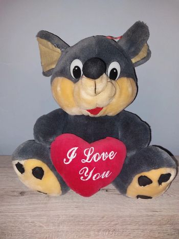 Peluche souris avec cœur