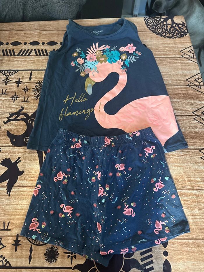 Pyjama fille flamant rose