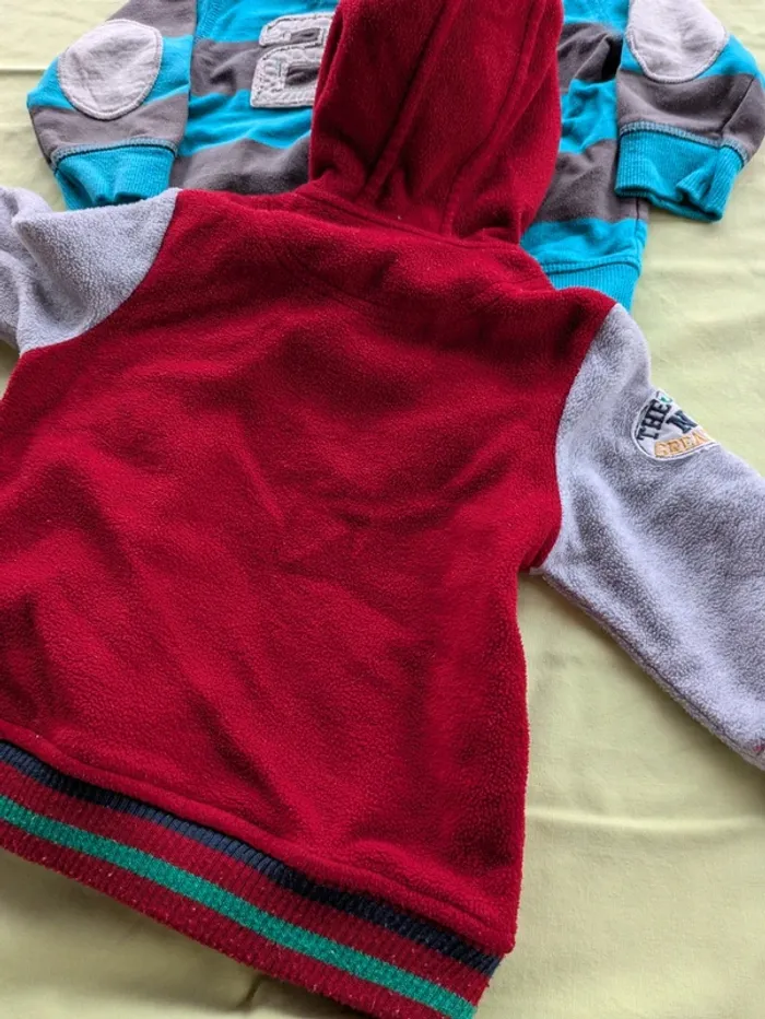 Lot de 2 sweats à capuche 18 mois - photo numéro 3
