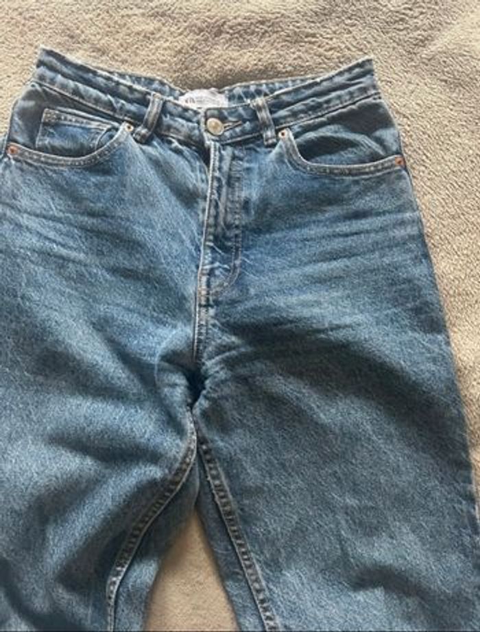 Jeans mom Zara femme Taille 36 bleu - photo numéro 4