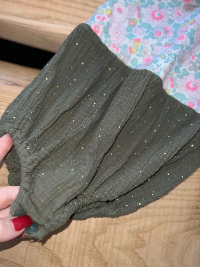 Ensemble barboteuse barrette tenue jacadi liberté betsy tilleul 18 mois fille - photo numéro 3