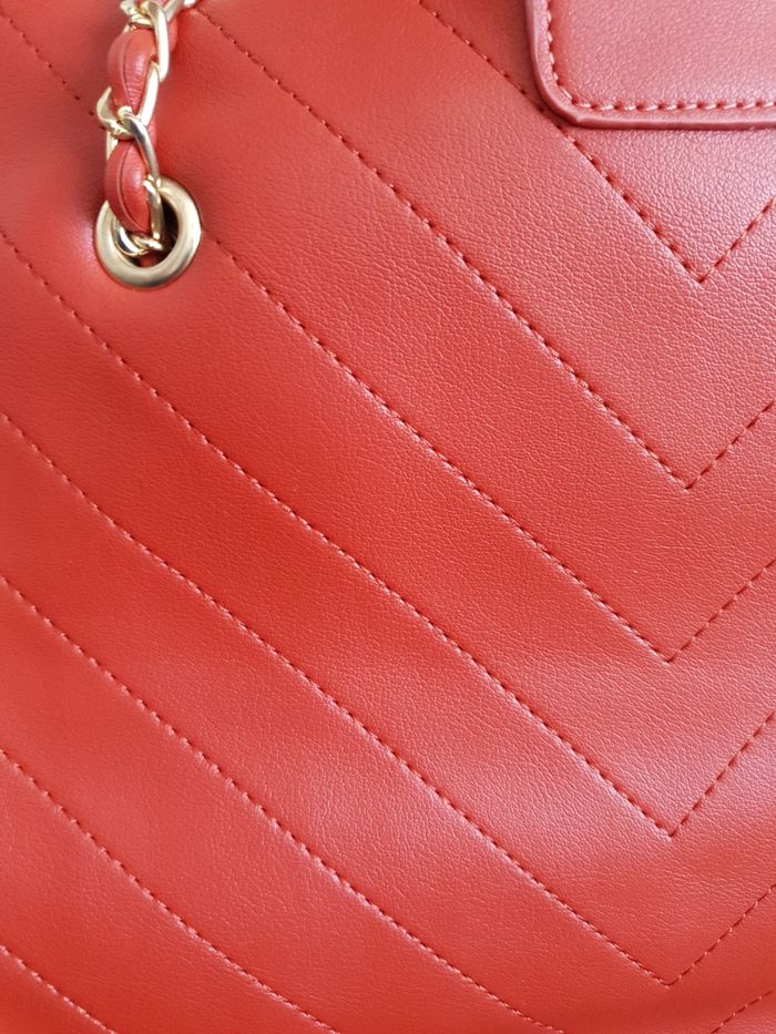 Sac à main Carré terracotta simili cuir - photo numéro 5