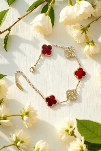 Bracelet En Acier Inoxydable neuf 18k trèfle 1,2cm de long porte-bonheur résistant à l'eau 💦