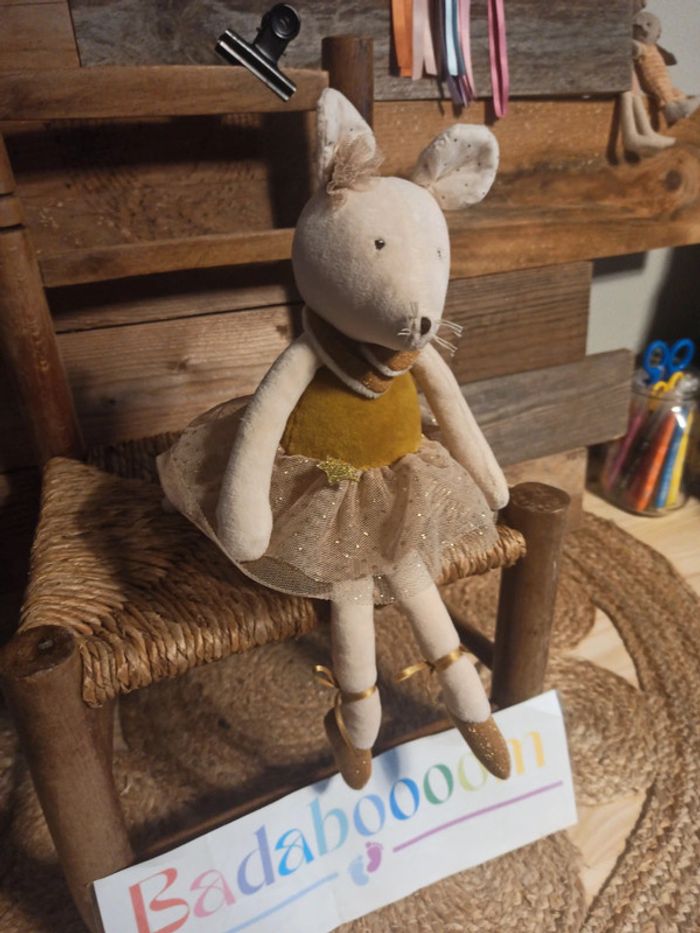 Peluche souris musicale moulin roty la petite école de danse tbe - photo numéro 3