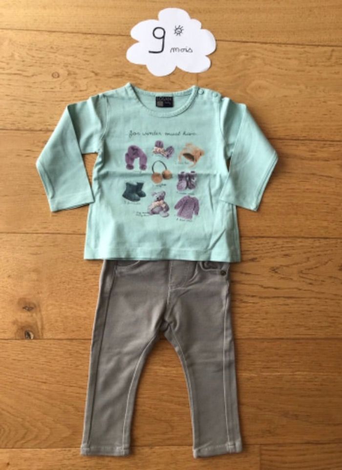 Ensemble tee shirt tregging 6 mois vertbaudet