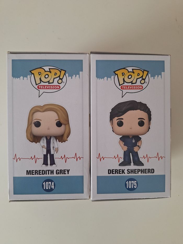 Lot 2 funko pop Grey's anatomy Meredith Grey #1074 Derek Shepherd #1075 - photo numéro 3