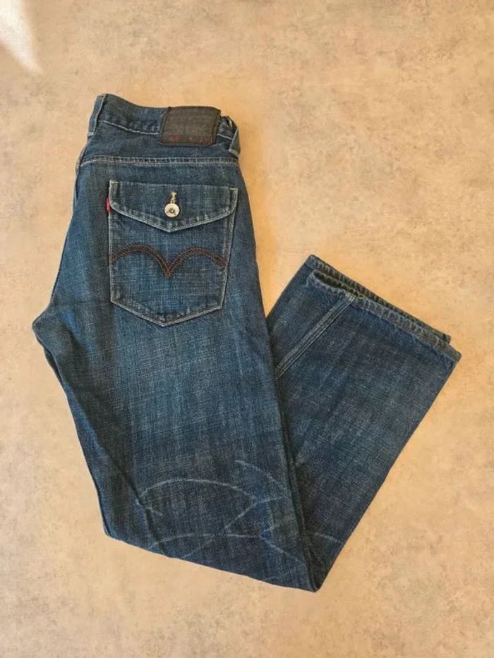 Jeans Levi's 514 W33 FR42 L30 coupe droite bleu Homme Men pan297b