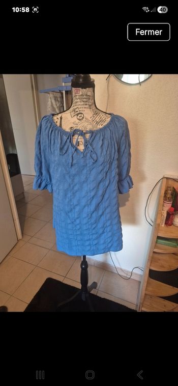 Tunique manches à volants taille 44/46