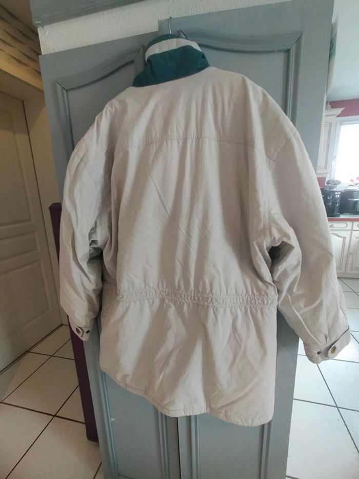 Veste blouson homme T 46 beige et vert - photo numéro 5