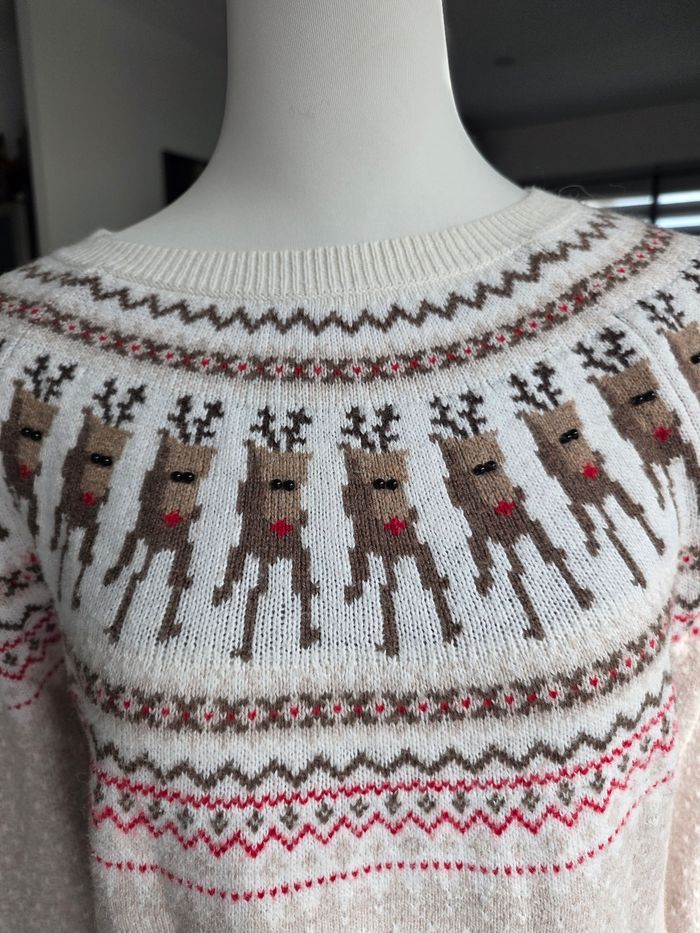 Pull de Noël Rennes femme taille M - photo numéro 2