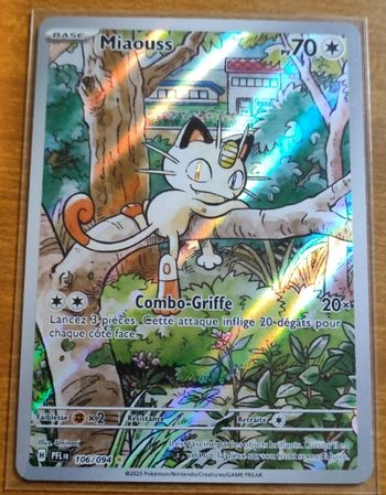 Pokémon - carte Miaouss AR ME02 - PFL 106 - flammes fantasmagoriques bloc Méga Évolution 106/094 Illustration rare par Asmodée 
