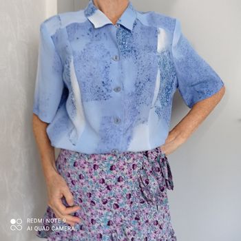 Blouse dégradé de bleus t38/40