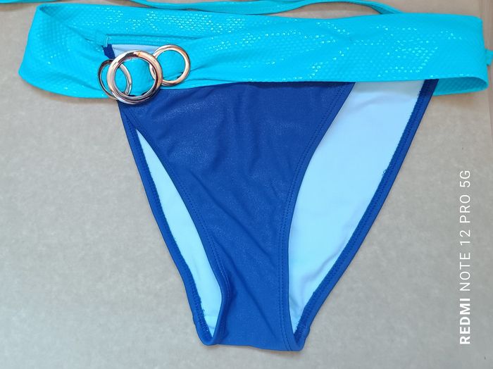 Maillot de bain bleu turquoise Rouge gorge T.L(40-42) - photo numéro 5