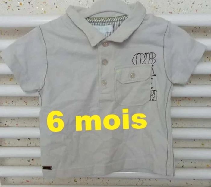 Polo manche  courte beige  Obaïbi  Taille  6 mois