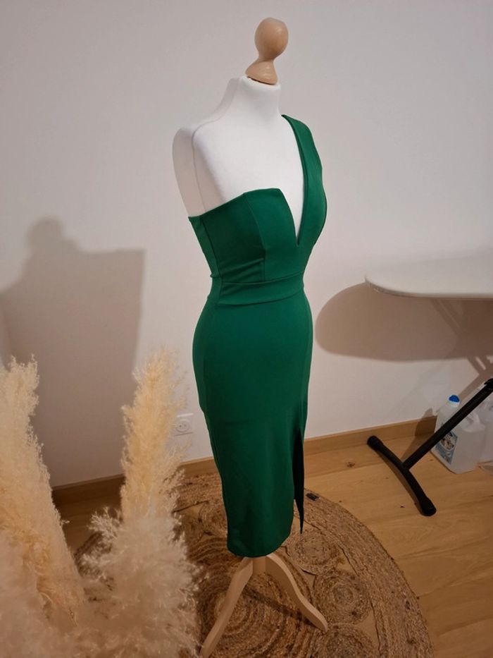 Robe verte chic asymétrique WalG taille XXS/XS 32/34 - photo numéro 4