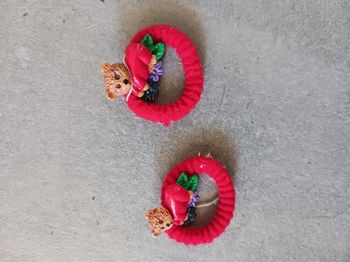 chouchous rouge nounours lot de 2 Neuf