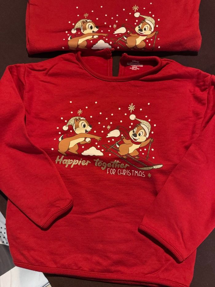 Pull sweat Noël Tic et Tac 36 mois neuf Jumeaux - photo numéro 2