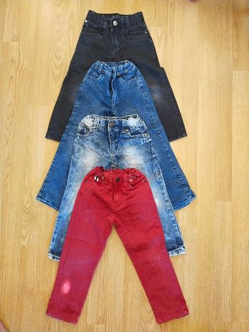 Pantalon jeans 2bleu 1noir 1rouge Orchestra