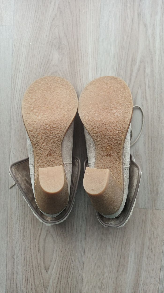 Bottines daim fourrées à talon épais 40 - photo numéro 4