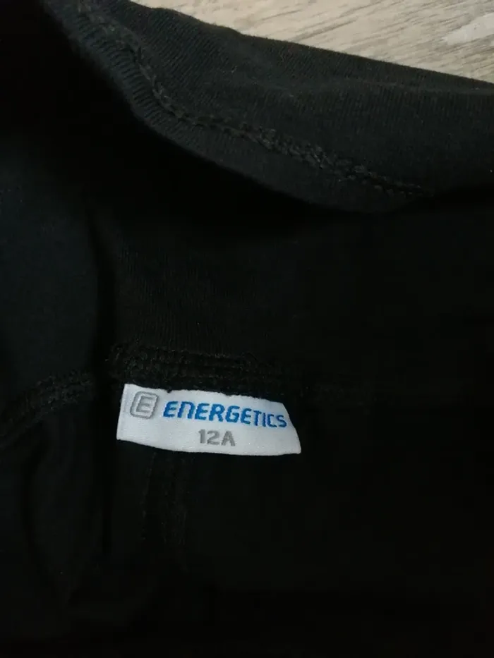 Pantacourt de sport noir lien à nouer à la taille / energetics / (12ans) - photo numéro 2