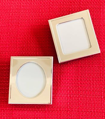 Ensemble 2 mini cadres gris, plastique et verre