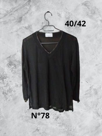 N°78 Haut noir T40/42. Cottonade.