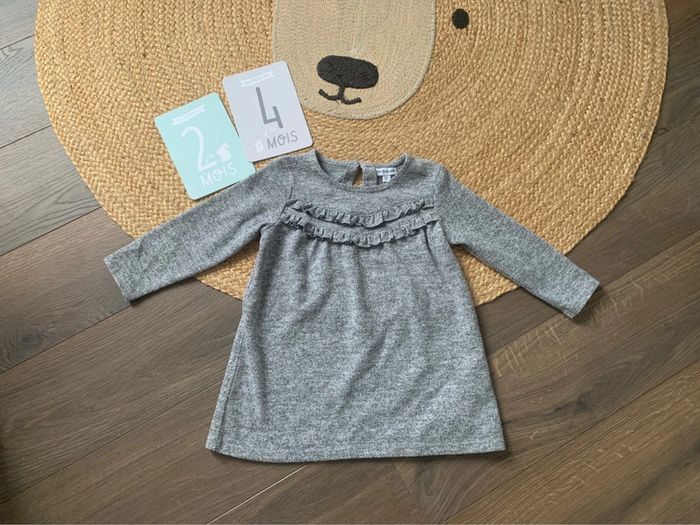 Robe ML volant grise Vertbaudet 2 ans 24 mois