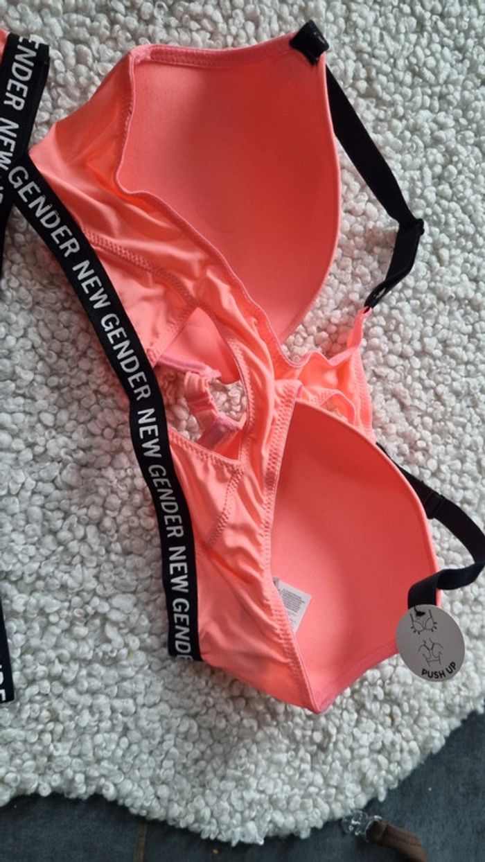 Maillot de bain 2 pièces femme neuf  corail 42 XL - photo numéro 3