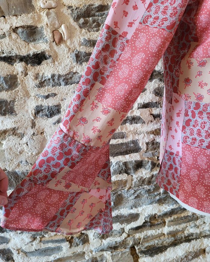 Blouse légère manches longues à motifs rose 3 Suisses Taille 42/44 - photo numéro 6