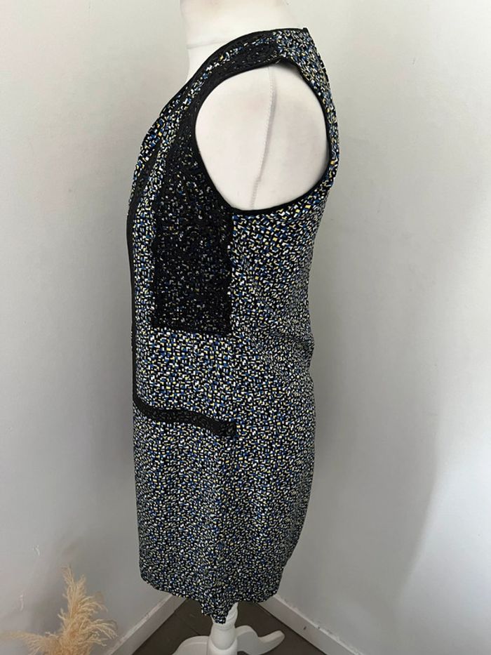 Robe à motif et dentelle noire Sandro S - photo numéro 4